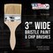 12 Pack of 3 inch Paint and Chip Paint Brushes for Paint, Stains, Varnishes, Glues, and Gesso